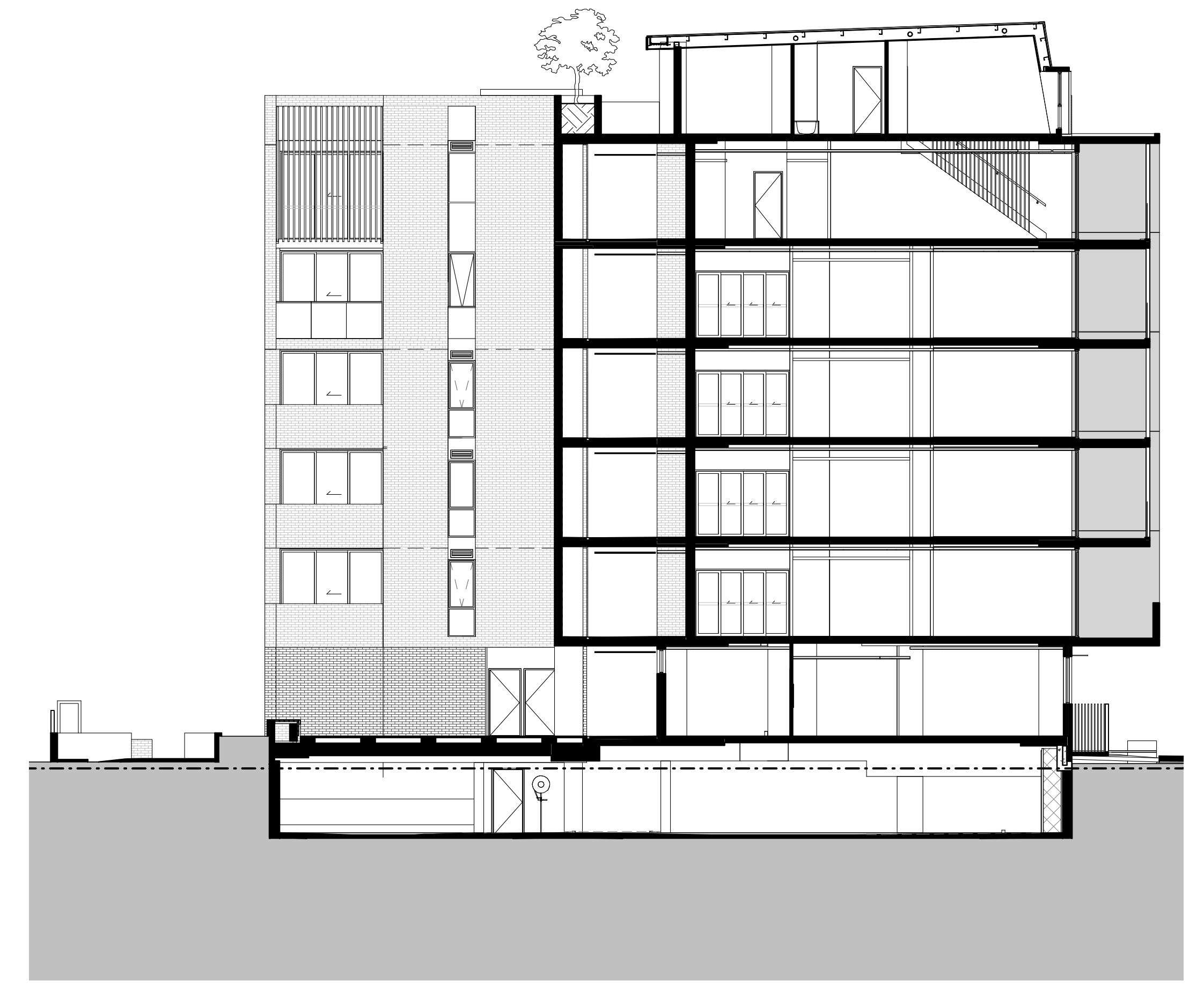 The Platform Apartments drawing | Residential architecture