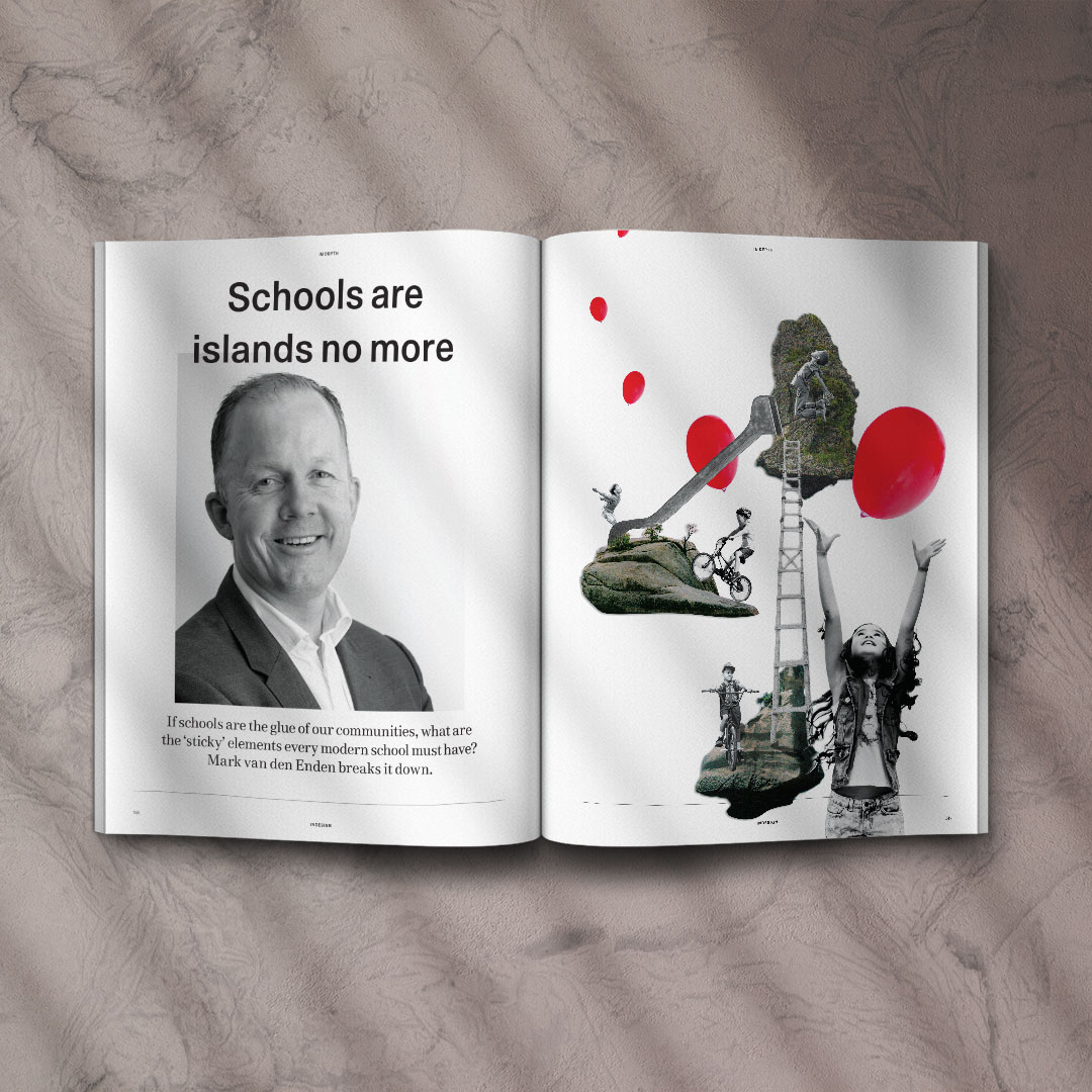 Mark van den Enden - Indesign Magazine Spread Schools